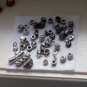 Brighton huge lot of over 40  charms beads and slider